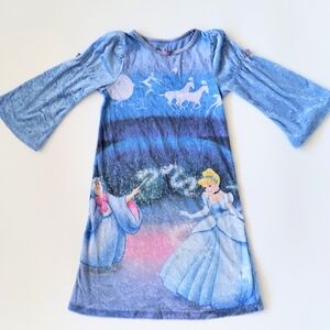 Disney Store Girl's Size XS 4 Cinderella Long Sleeve Nightgown Pajamas